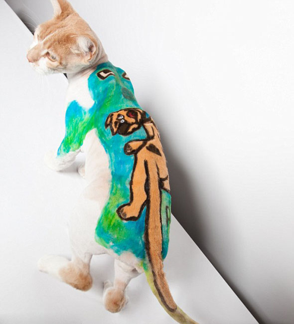 أعمال فنية إبداعية تزين أجساد قطط 