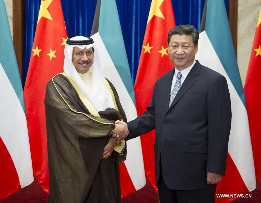 الرئيس الصيني يلتقي مع رئيس الوزراء الكويتي 