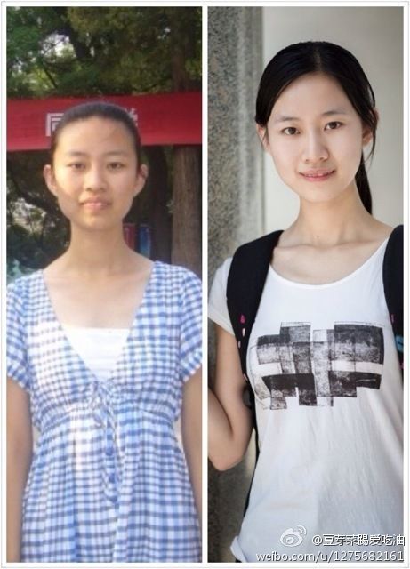 صور تقارن بين دخول الطالبات الجامعة وتخرجهن...طريقة جديدة للجامعات الصينية لجذب الطلاب الجدد    