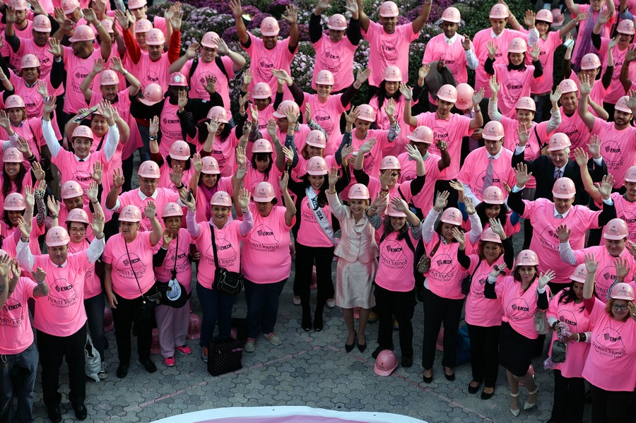 ملكة جمال الولايات المتحدة تدعم حملة للتوعية ضد سرطان الثدي 