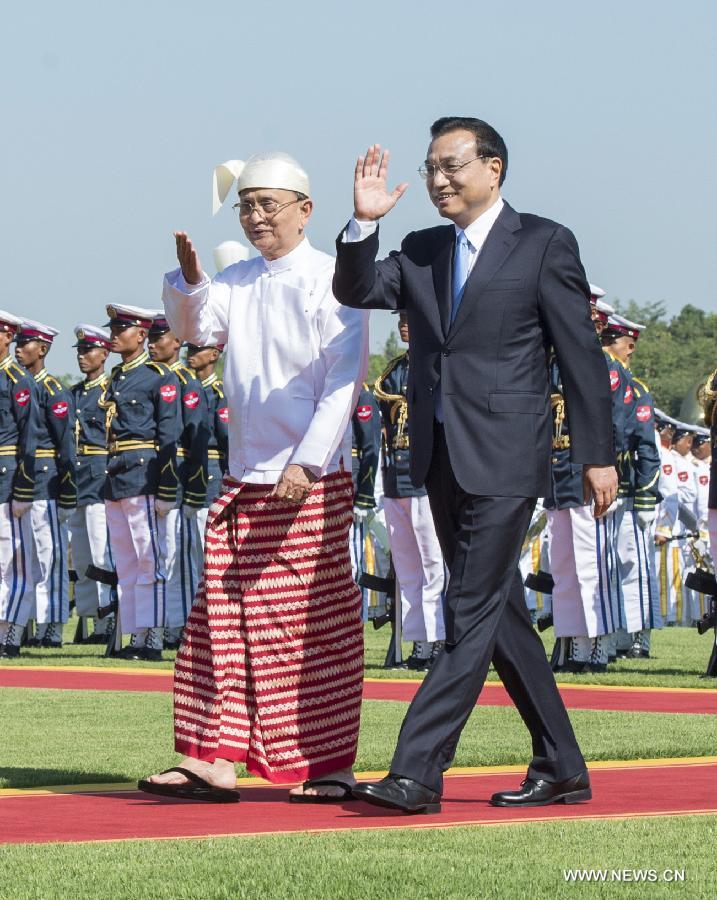 رئيس مجلس الدولة الصيني وقادة ميانمار يتعهدون بتعزيز العلاقات الثنائية
