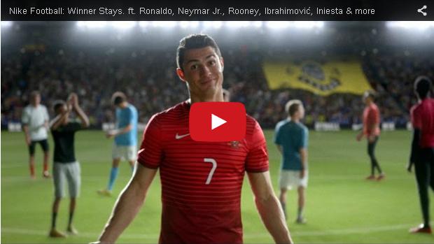 الثاني،  فيديو من إعلان كرستيانو رونالدو ونيمار وروني لشركة نايك في بطولة كأس العالم   