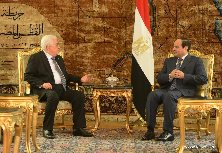 السيسي يلتقي عباس ويؤكد ان التسوية العادلة للقضية الفلسطينية تقضي على ذرائع الارهاب