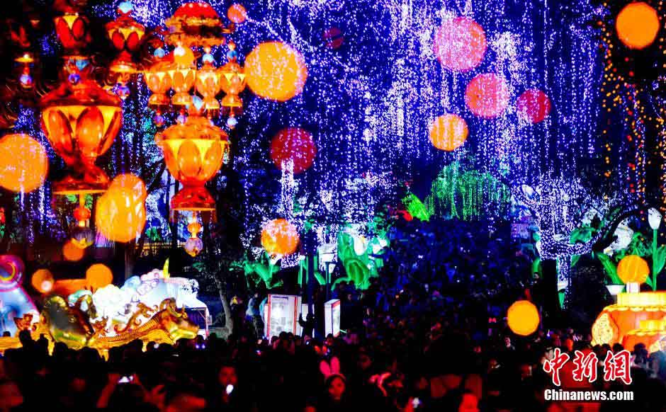 افتتاح مهرجان تسيقونغ الدولي للمصابيح احتفالا بعيد الربيع الصيني 