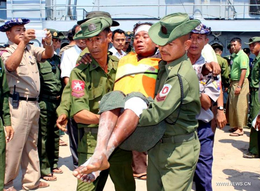 ارتفاع عدد قتلى عبارة ميانمار الغارقة الى 45