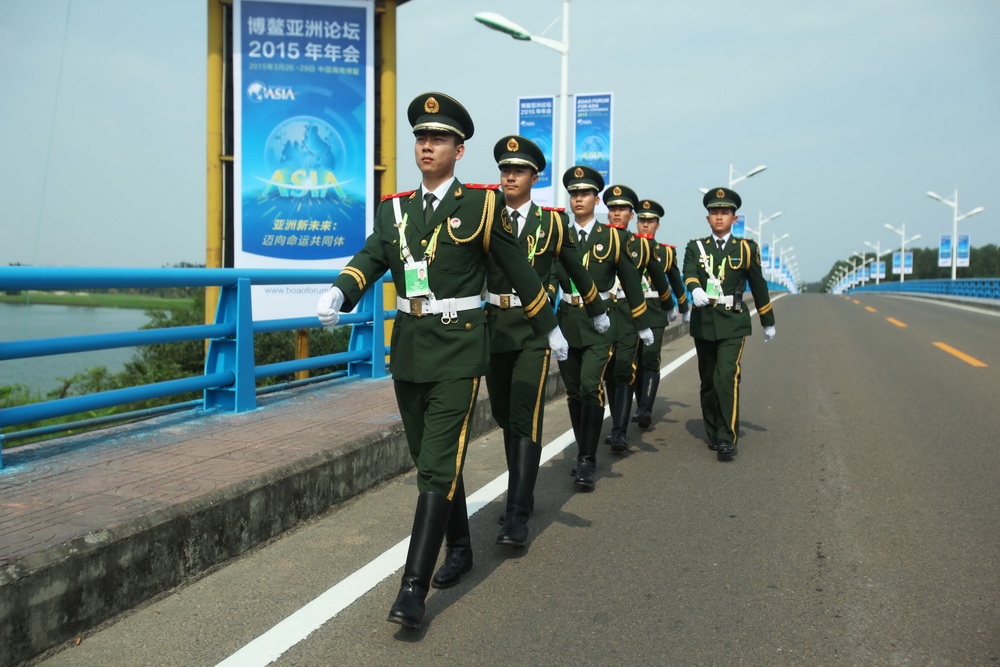 القوات المسلحة بهاينان تجري تدريبات إستعدادا لمنتدى بوأو الآسيوي