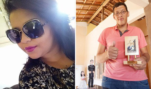 برازيلي قامته 2.3 متر يتزوج من فتاة قامتها 1.5 متر