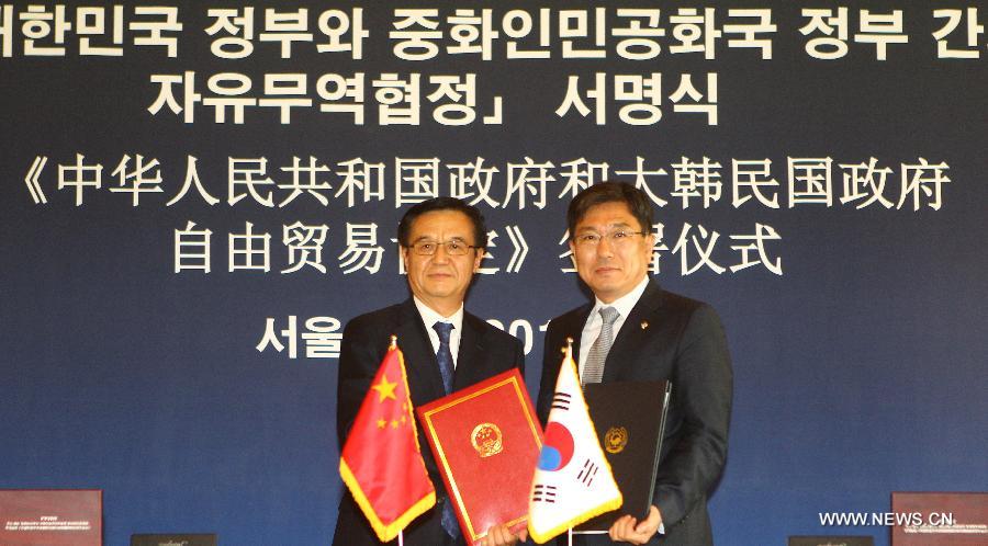 الصين وكوريا الجنوبية توقعان اتفاقية للتجارة الحرة كمحرك جديد للنمو