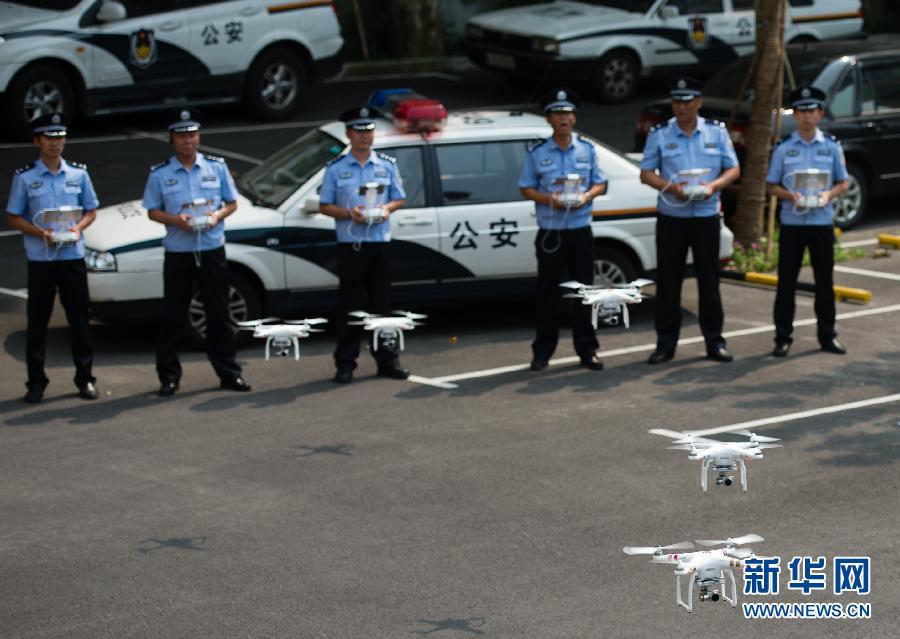 شرطة مدينة صينية تشكل مفرزة الطائرات بدون طيار