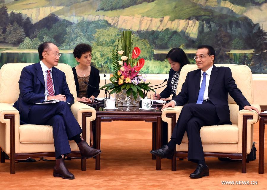 رئيس مجلس الدولة الصينى يجتمع مع رئيس البنك الدولى