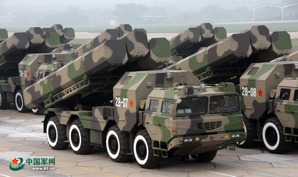 الصواريخ الصينية في الاستعراضات العسكرية السابقة