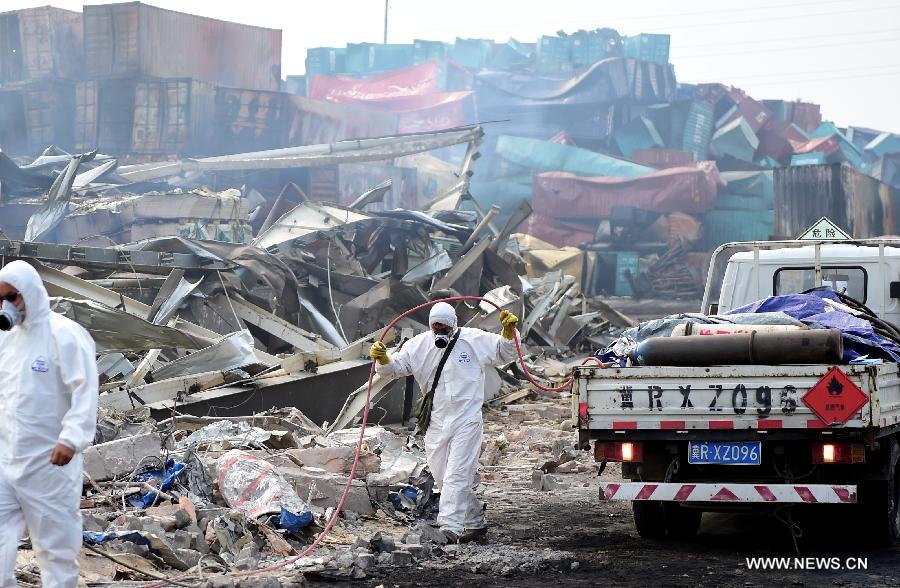ارتفاع ضحايا تفجير تيانجين إلى 129 شخصا