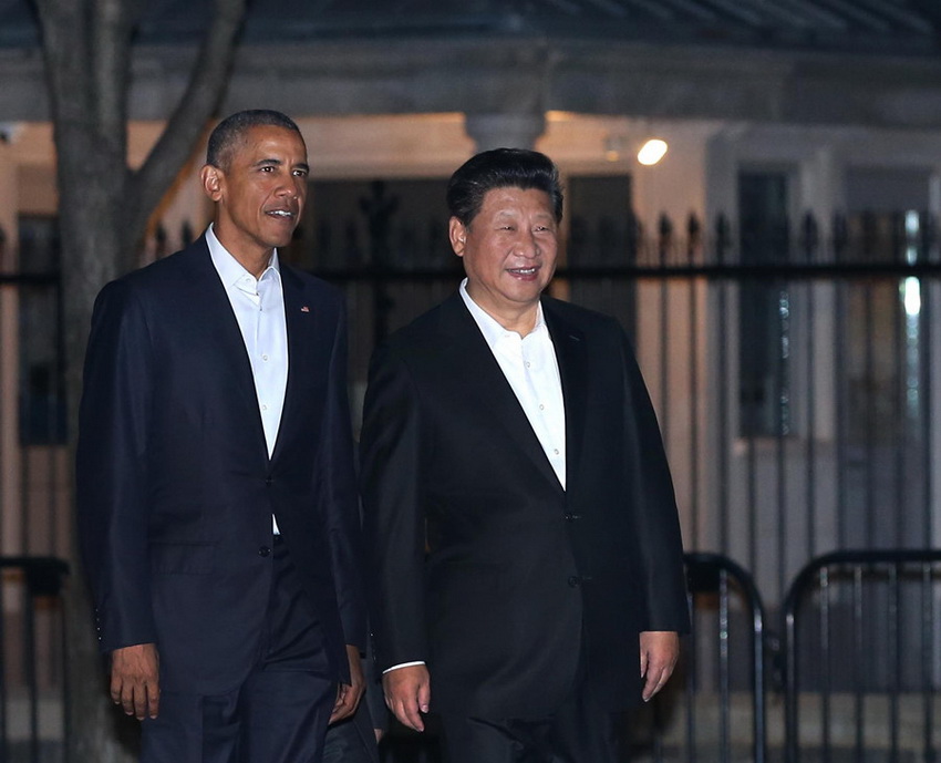 صور: الرئيسان الصيني والأمريكي يتجولان بواشنطن قبل مأدبة العشاء