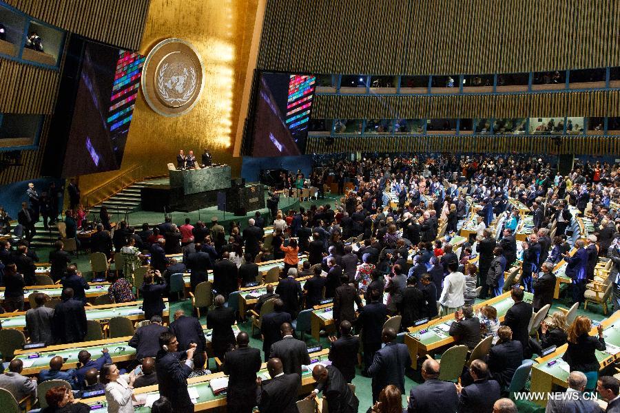 تبني اجندة تنمية مستدامة من جانب 193 دولة عضو فى الامم المتحدة