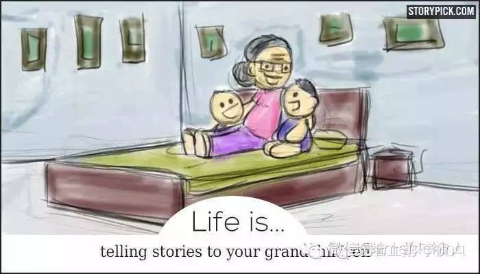 الحياة هي سرد القصص إلى أحفادك.