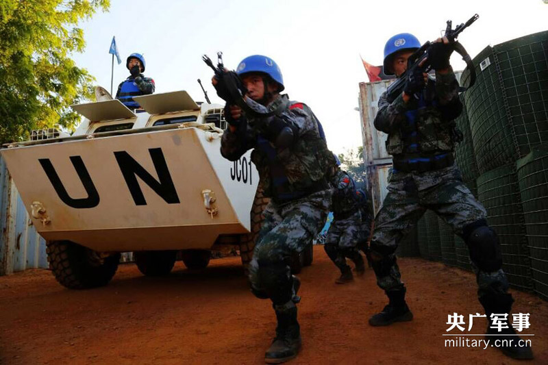 قوات الحفظ السلام الصينية في مالي تجري التدريبات للاستعداد لحالات الطوارئ