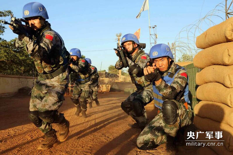 قوات الحفظ السلام الصينية في مالي تجري التدريبات للاستعداد لحالات الطوارئ