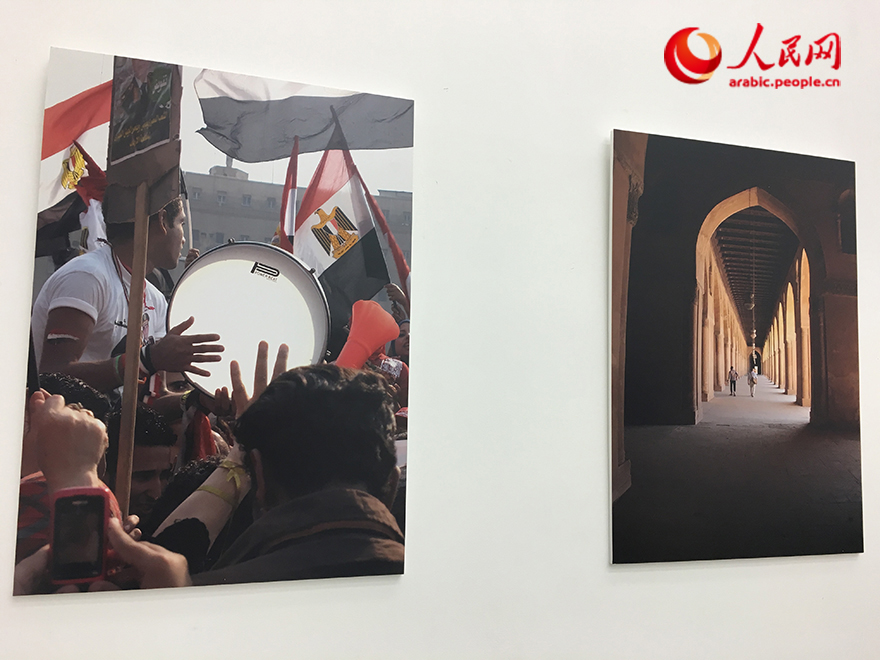 جزء من الأعمال الفوتوغرافية المعروضة فى معرض "البصمات المصرية - معرض التصوير الفوتوغرافي للمصور المصري محمد الديب".