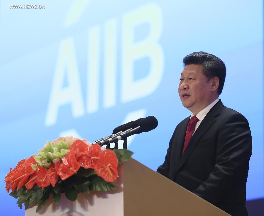 الرئيس الصيني يحضر مراسم افتتاح إطلاق بنك استثمار البنية التحتية في آسيا