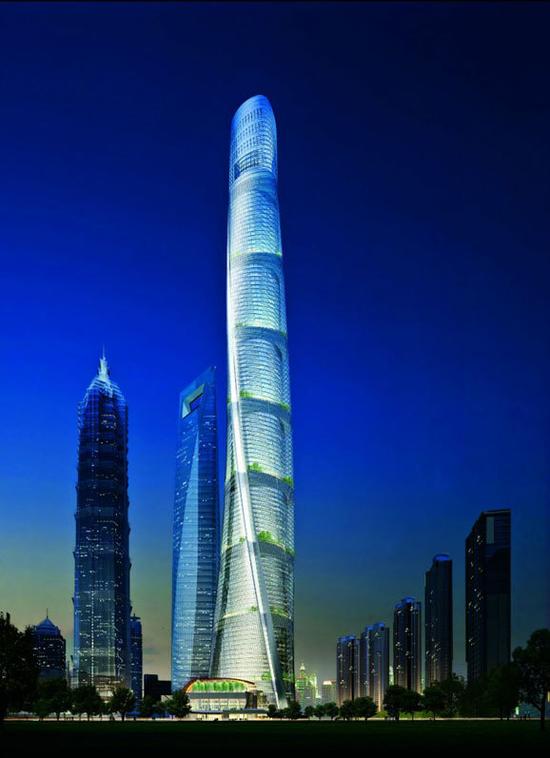 اكتمال بناء أعلى عمارة فى الصين ارتفاعها 632 مترا