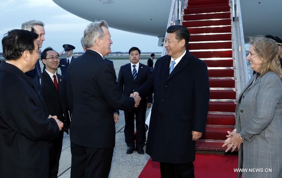 الرئيس الصيني يصل واشنطن لحضور قمة الأمن النووي