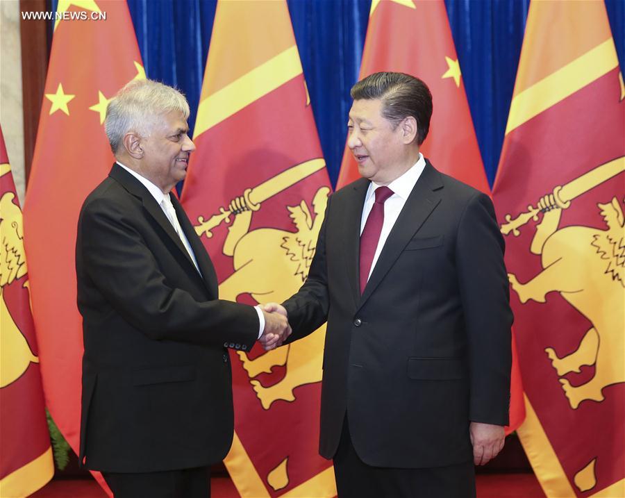 الرئيس الصيني يلتقي رئيس وزراء سريلانكا لبحث العلاقات الثنائية