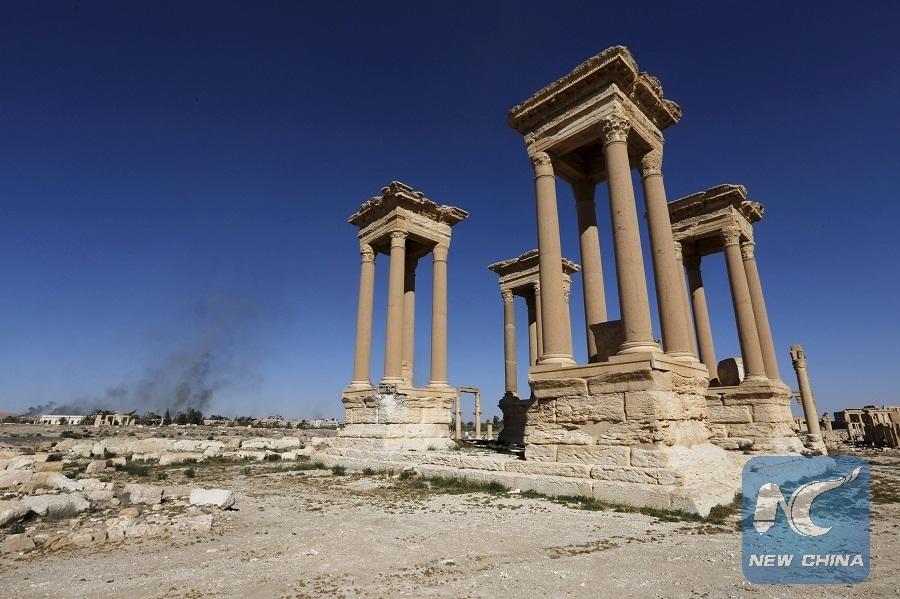 تقرير اخباري : المئات من المدنيين يبدأون بالعودة إلى مدينة تدمر الأثرية في سوريا