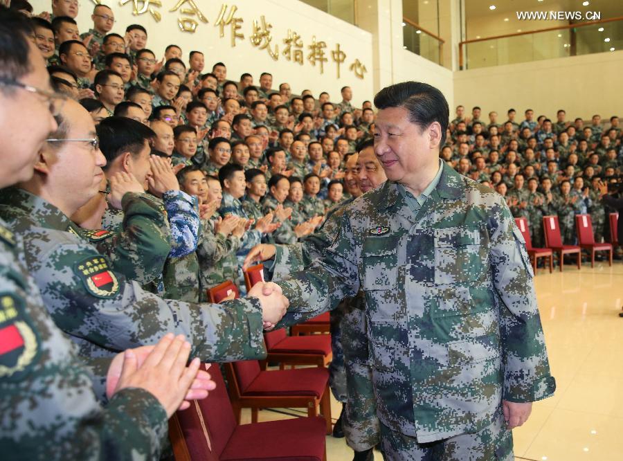 الرئيس شي يزور مركز قيادة المعارك المشتركة