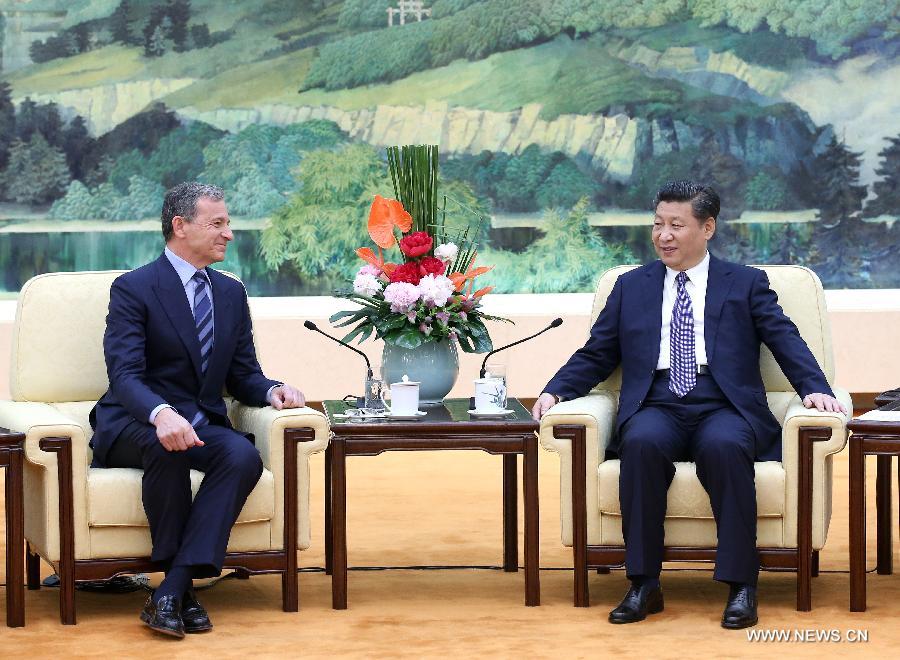 الرئيس الصيني يلتقي الرئيس التنفيذى لشركة ديزني