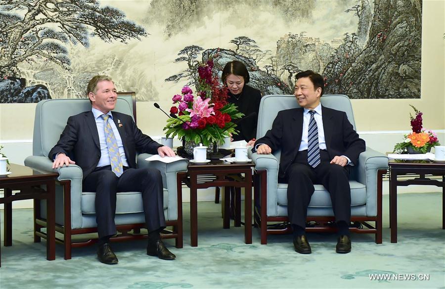 نائب الرئيس الصينى يجتمع مع وفد الحزب الوطنى النيوزيلندى