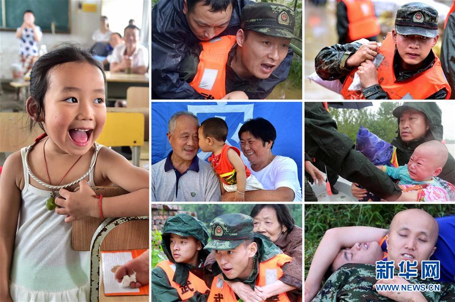 أبطال صينيون في مكافحة الفيضانات