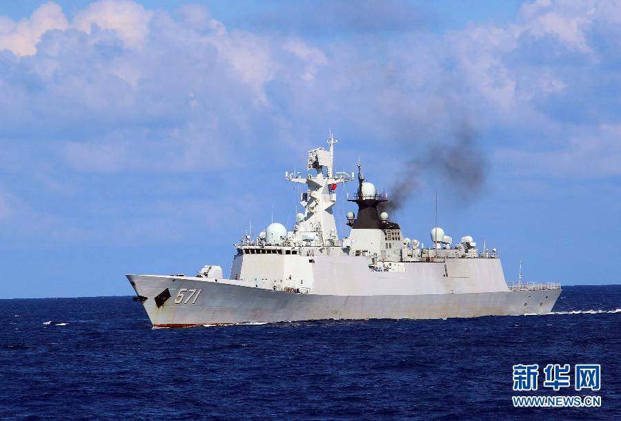 القوات البحرية الصينية تقوم بمناورة قتالية في بحر الصين الجنوبي