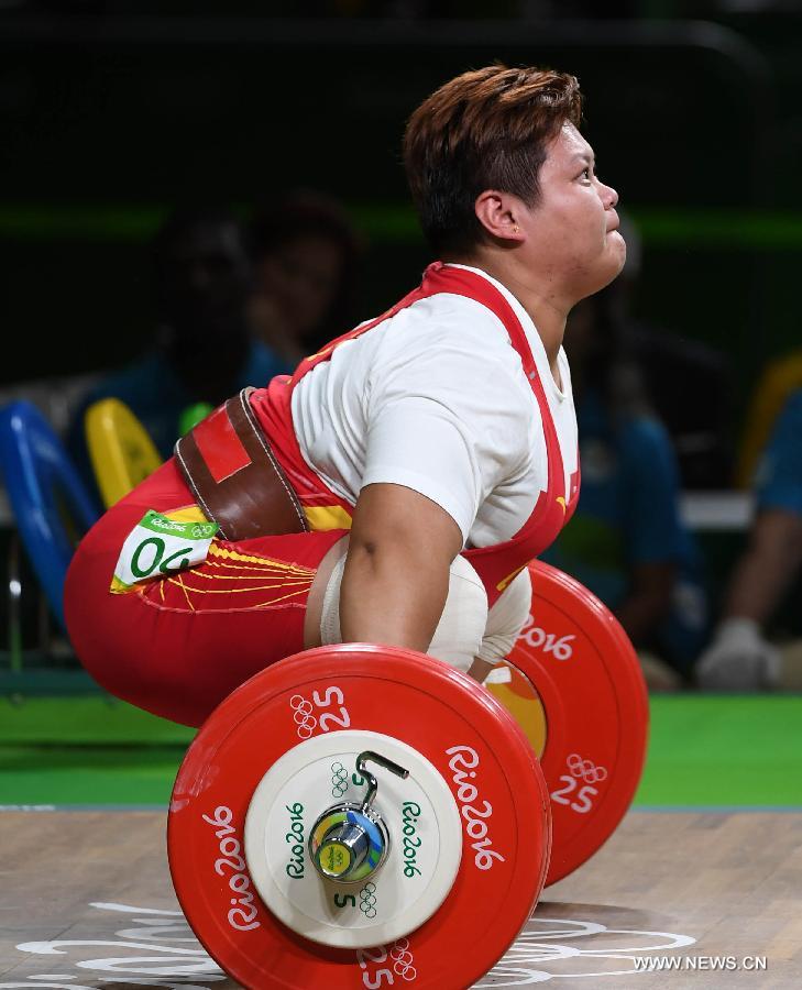 الصينية مينغ سوبينغ تحرز ذهبية رفع الأثقال لوزن فوق 75 كغ بأولمبياد ريو