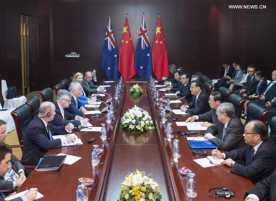 رئيس مجلس الدولة الصيني يأمل في دعم استراليا لمسعى بكين لتوسيع التوافق مع الآسيان