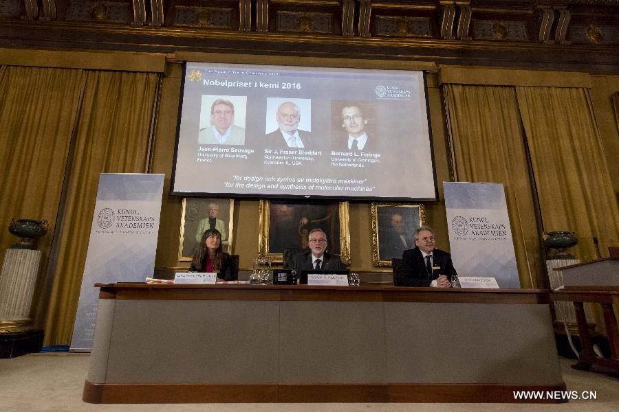فوز ثلاثة علماء بجائزة نوبل في الكيمياء لعام 2016