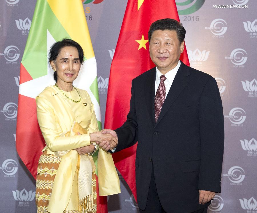 الرئيس الصيني يلتقي مستشارة الدولة الميانمارية حول تعزيز التعاون الثنائي