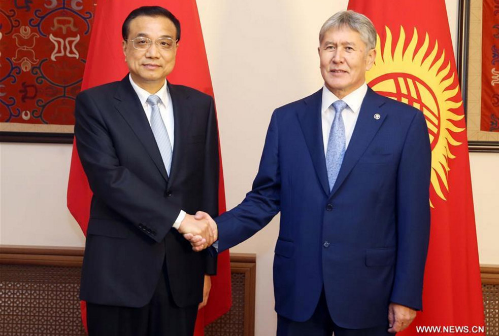 رئيس مجلس الدولة الصيني يدعو إلى تعزيز التعاون فى قدرة الإنتاج مع قيرغيزستان