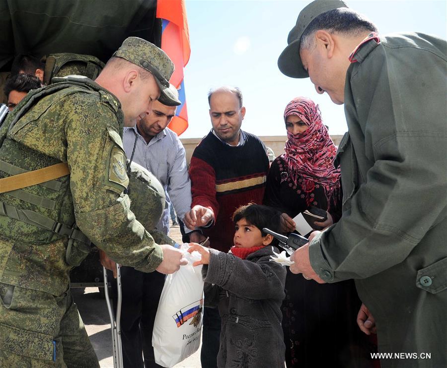 روسيا ترسل مساعدات إغاثية للشعب السوري