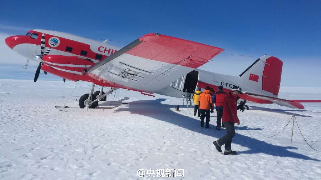 لأول مرة...طائرة صينية تهبط على قمة القطب الجنوبي