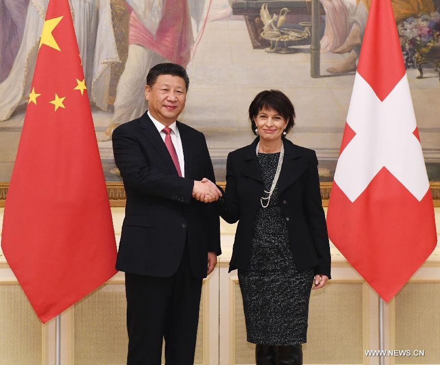 
الصين وسويسرا تتفقان على تعزيز العلاقات ومعارضة الحمائية