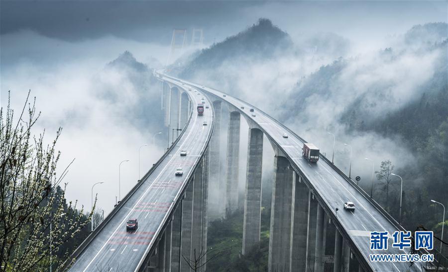 مشاهد الضباب الساحرة فوق أطول جسر معلق فى العالم