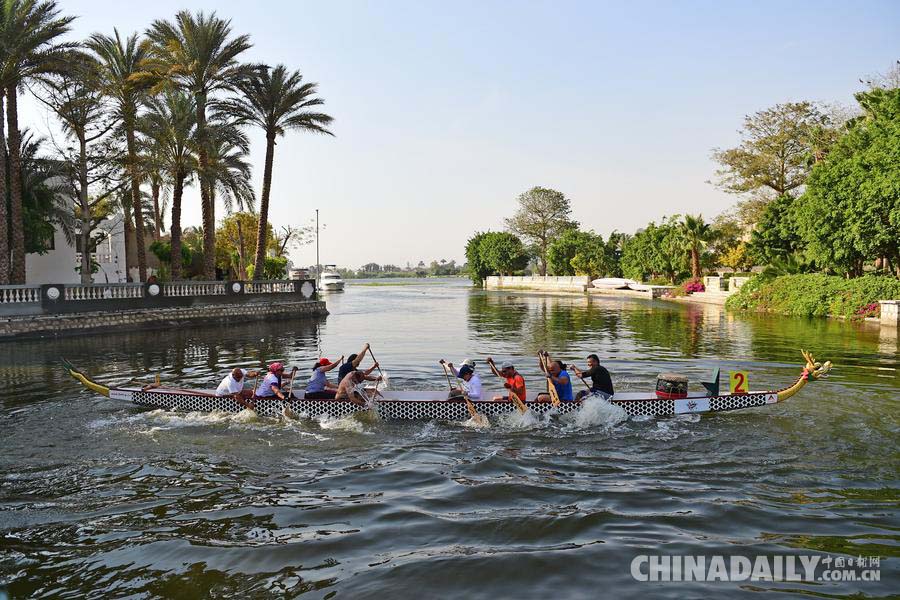 مهرجان قوارب «التنين» الصيني على ضفاف النيل المصري شريك جيد على طول 