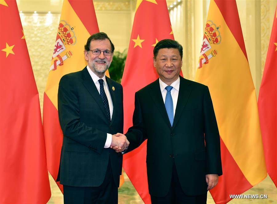 شي يتطلع إلى تعزيز التعاون مع اسبانيا فى إطار مبادرة الحزام والطريق