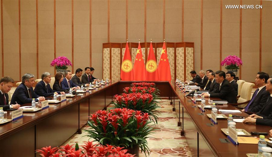الرئيس الصيني ونظيره القيرغيزي يتعهدان بزيادة التعاون الثنائي