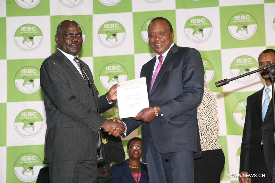 انتخاب كينياتا رئيسا لكينيا لفترة ثانية