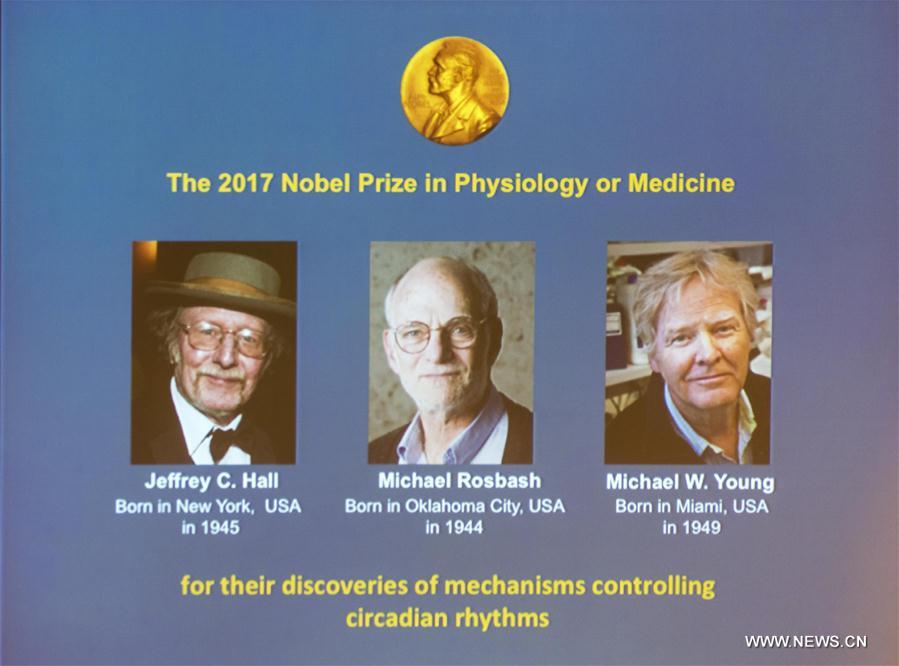 ثلاثة علماء يتشاركون جائزة نوبل في الطب لعام 2017