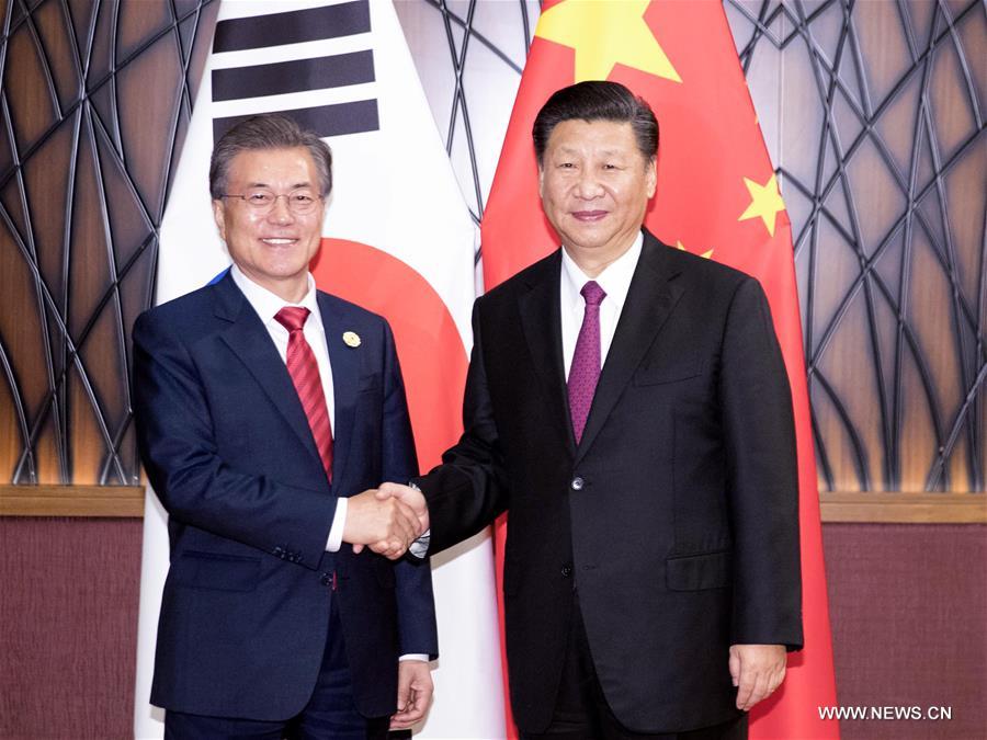 الرئيسان الصيني والكوري الجنوبي يبحثان العلاقات الثنائية والوضع في شبه الجزيرة الكورية
