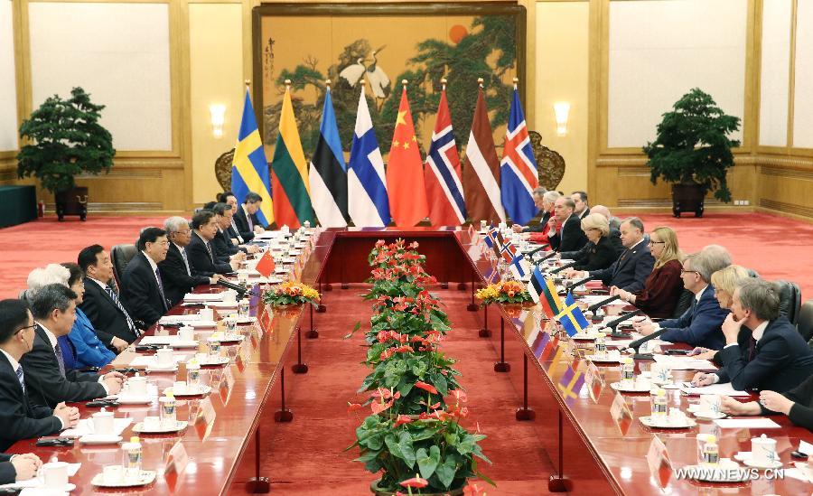 الصين تتعهد بتعزيز التبادلات البرلمانية مع دول شمال أوروبا والبلطيق