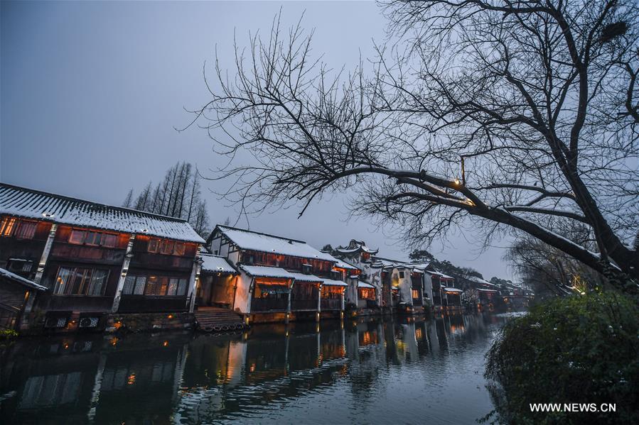 بلدة وو تشن بشرقي الصين مقصد سياحي للكثير من السائحين في الشتاء