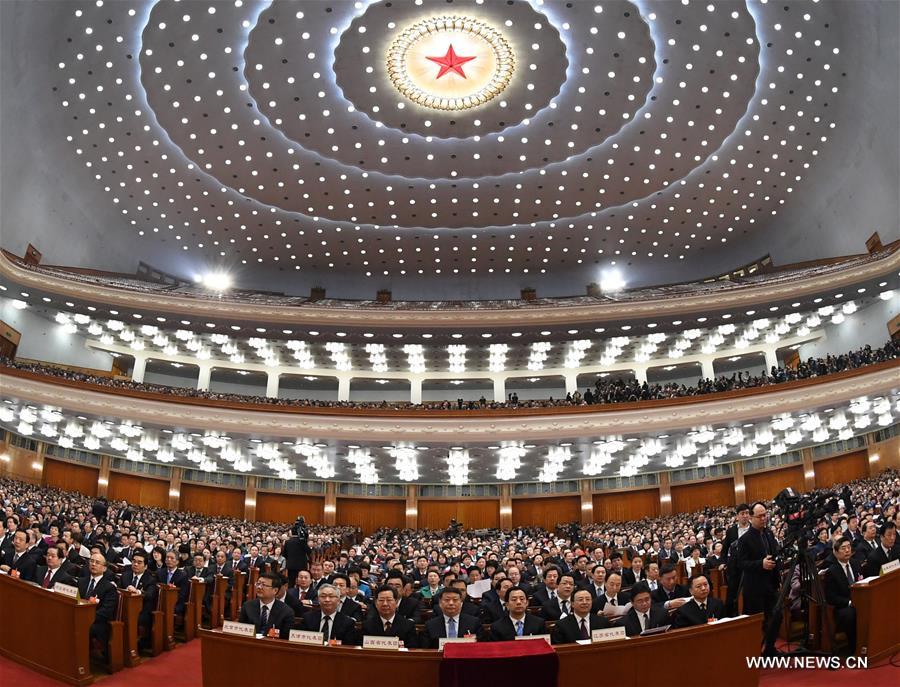 بدء الاجتماع الكامل الرابع للدورة الأولى للمجلس الوطني ال13 لنواب الشعب الصيني